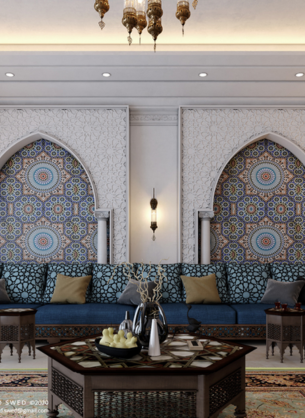 Moroccan majlis interior design Dubai